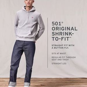 Levi's Men 501 Original Shrink to Fit Jeans